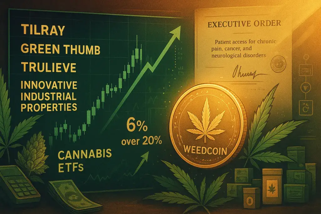 Marijuana Reclassification Reports Push Cannabis Stocks and Crypto Higher