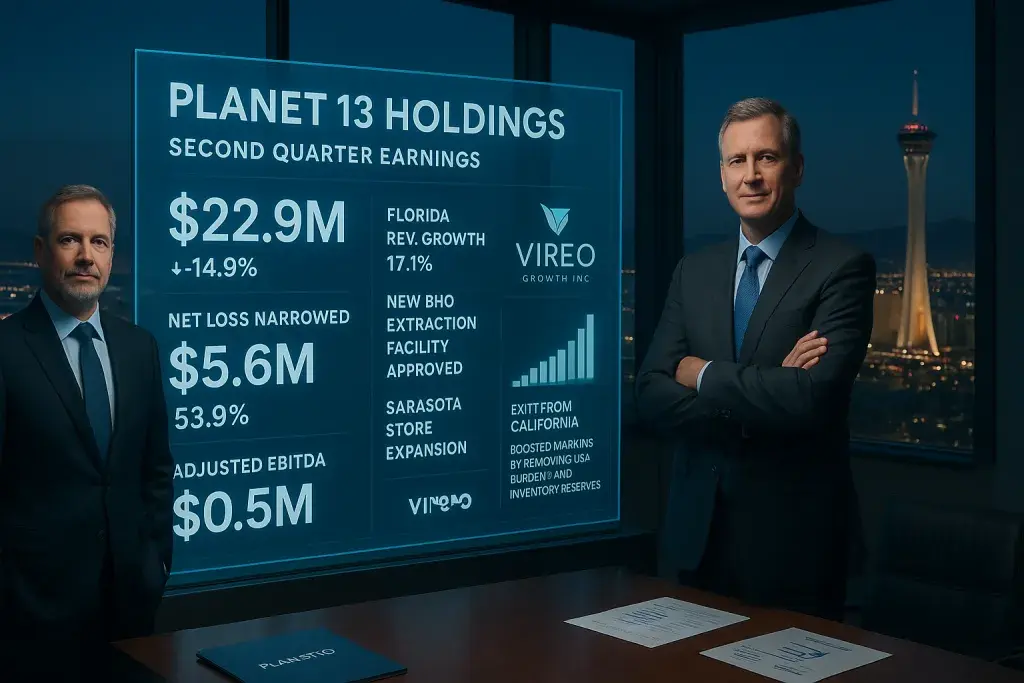 Planet 13 Posts Narrower Loss as Merger With Vireo Nears Close