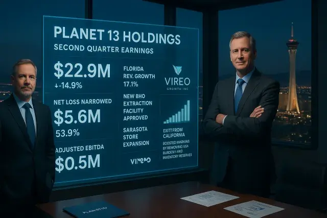 Planet 13 Posts Narrower Loss as Merger With Vireo Nears Close